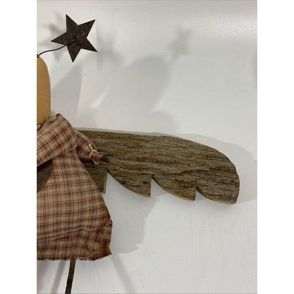 Vtg Dan DiPaolo Angel Decor Wood Metal Folk Art Primitive Rustic Signed Original - Picture 5 of 11